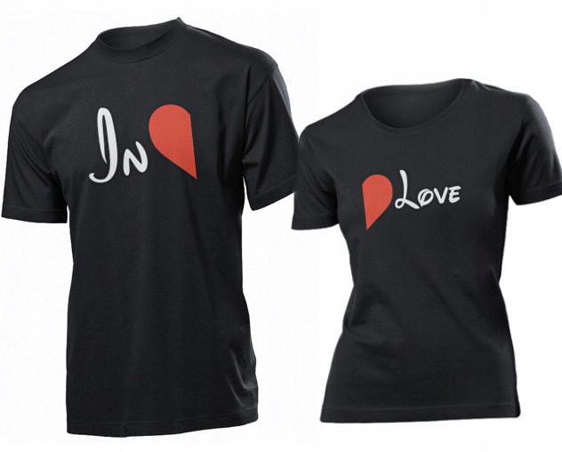 

Koszulki dla par In Love Zakochanie Walentynki S