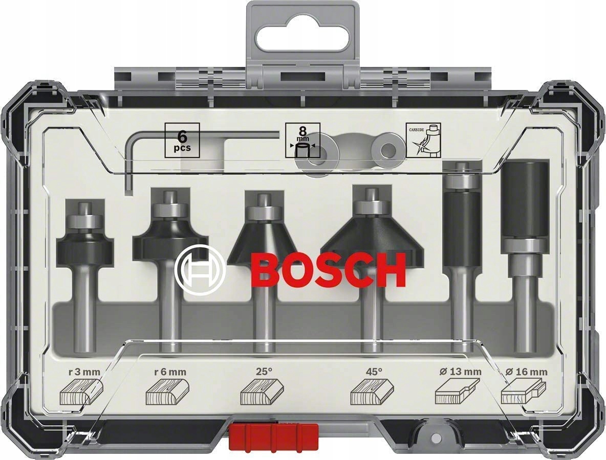 

Bosch 2607017469 Zestaw Frezy 6 Szt Do Drewna 8MM