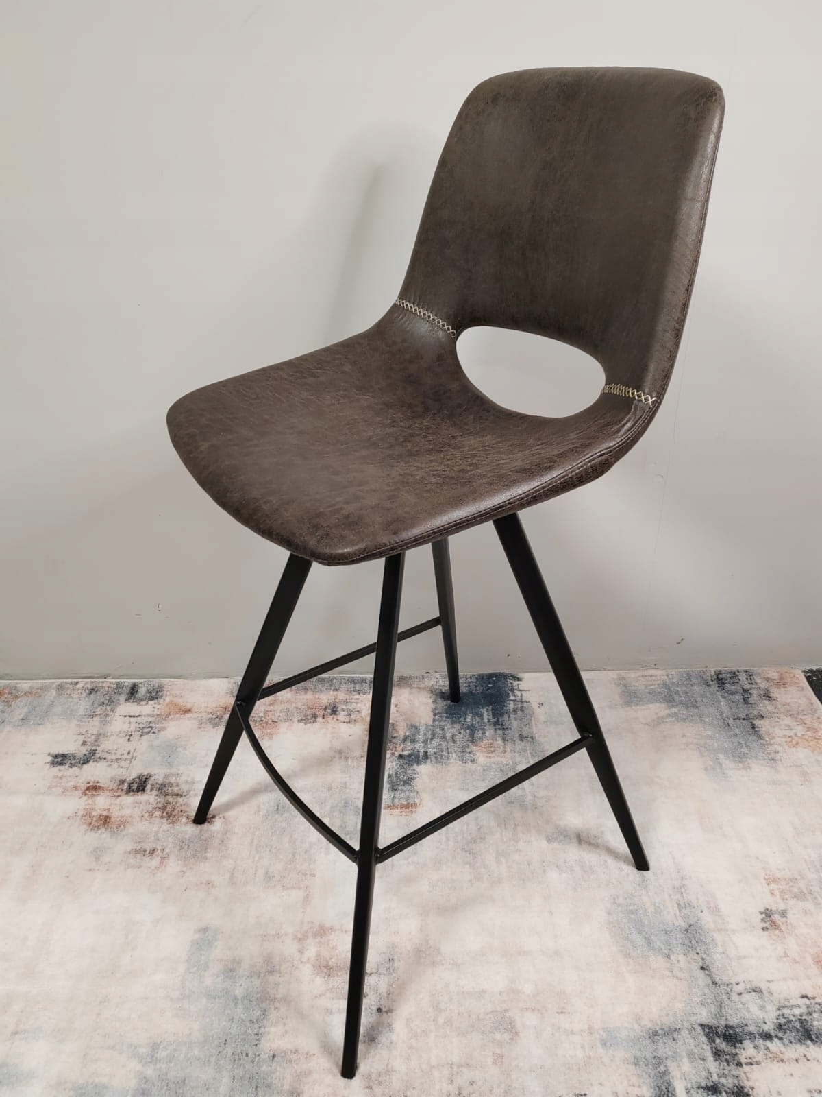 Barová stolička hnedá 49,5x47,5x84,5-105,5 cm