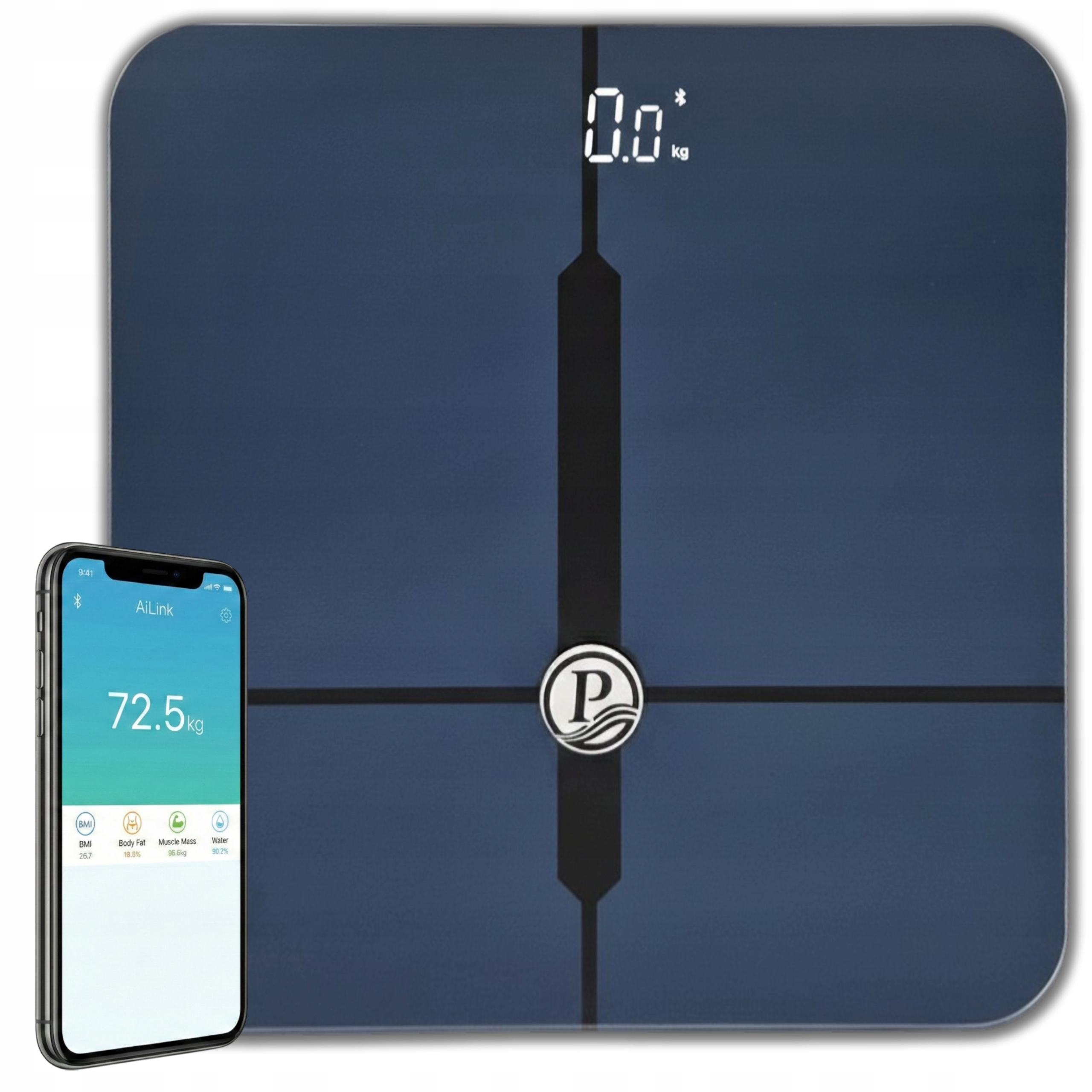 Waga Łazienkowa Analityczna Smart Bmi Elektroniczna 180kg Baterie Bluetooth