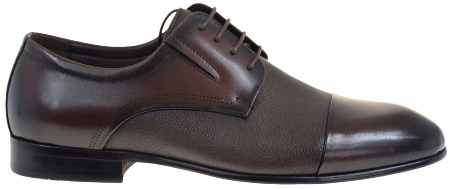 Elegantní pánské kožené boty hnědé na svatba Caribu 3MKD1-16-4B-C4 VEL.40