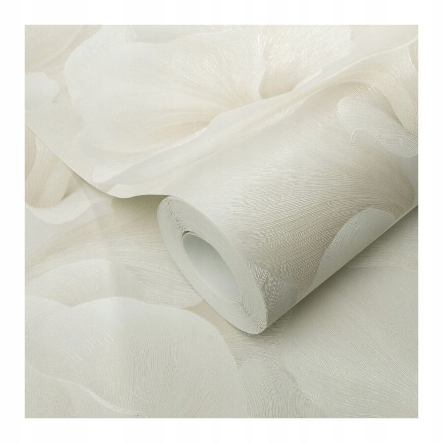 Tapeta beżowa jasna wzór przestrzenny do salonu zmywalna na flizelinie