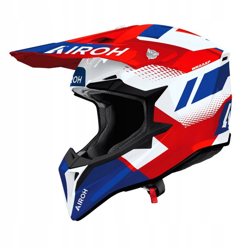 Motocyklová Prilba Airoh Wraaap Vision Red Blue Gloss S