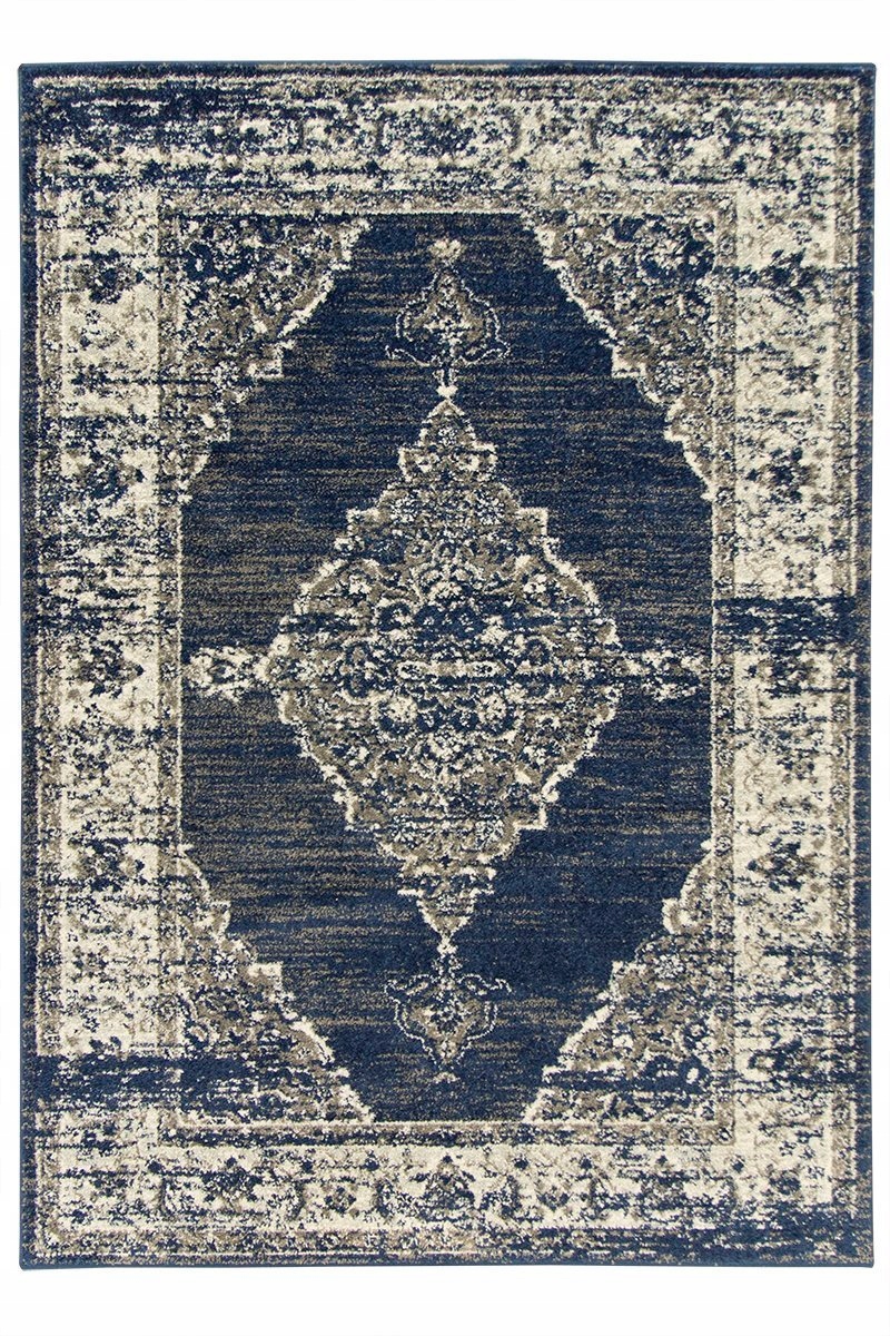 

60x100 cm Granatowy Orientalny Dywan Do Salonu