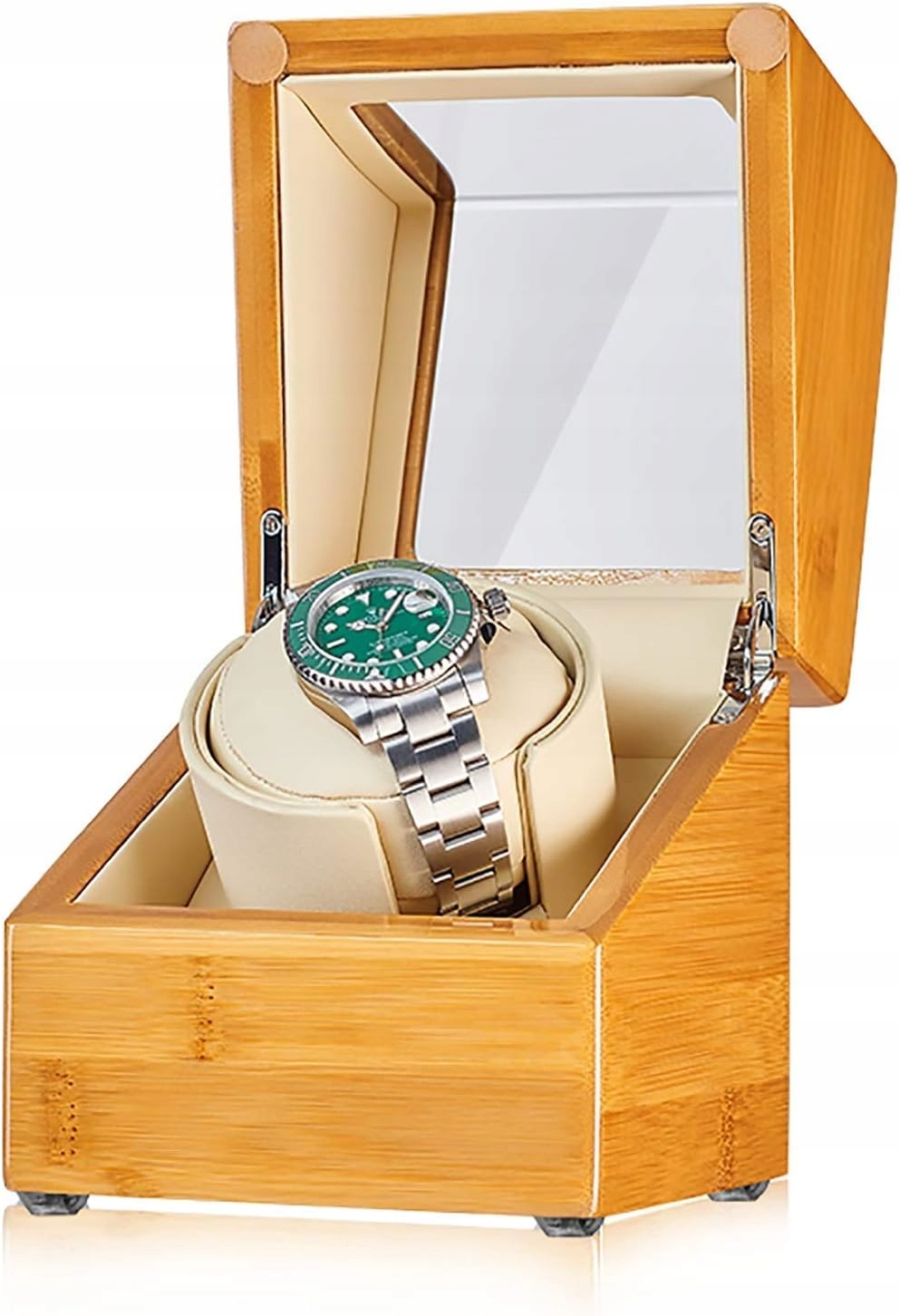 Rotomat Natahovač hodinek bambus lakovaný, tichý, automatický, jednoduchý