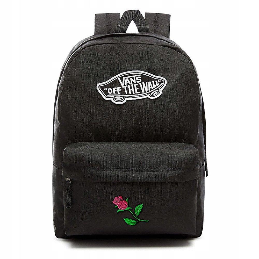 

Plecak szkolny Vans Realm Czarny Pink Rose z Różą