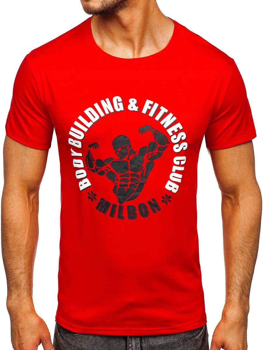 

T-shirt Męski Koszulka Czerwona Y70015 Denley_xl