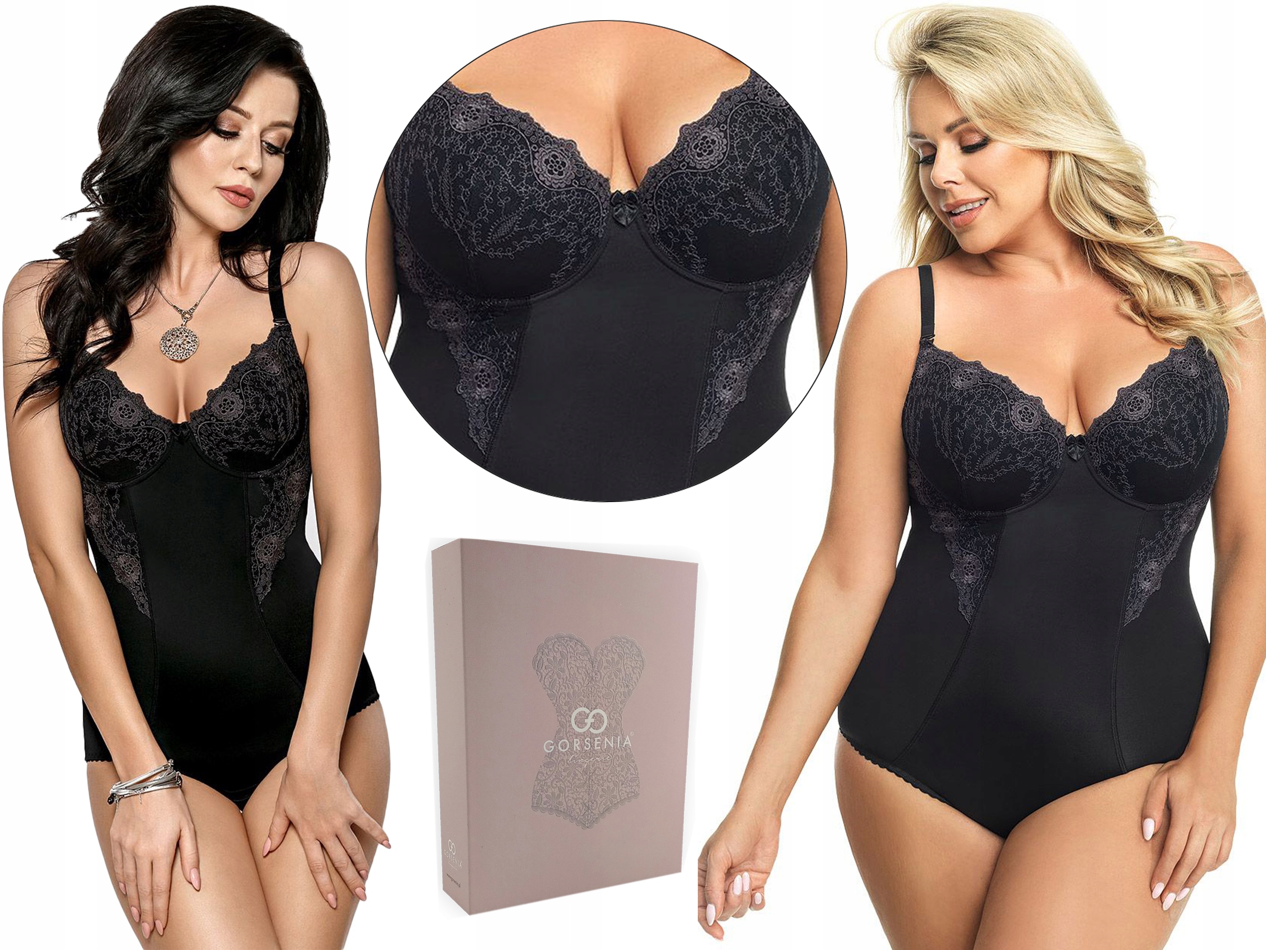 

Modelujące Czarne body Gorsenia G184 Livia, 95C