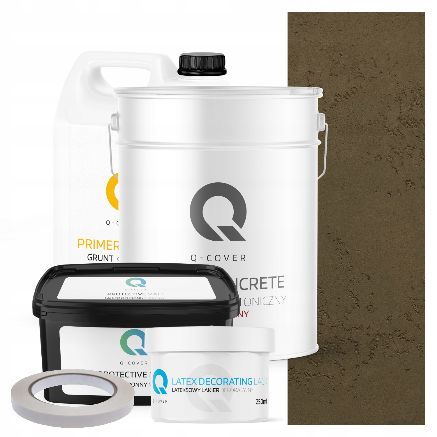 Vnitřní Architektonický Beton Khaki Set Tmavý F456 19 kg 10 m2