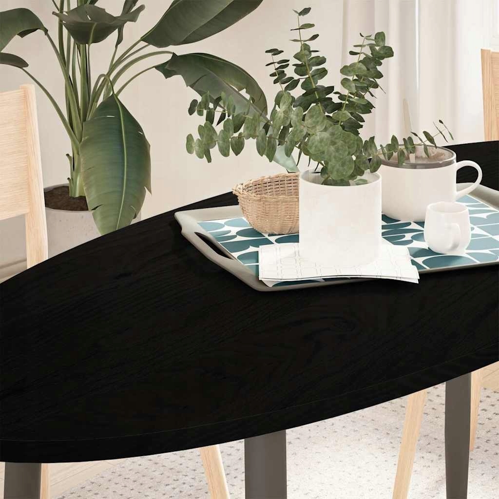 Deska stolu, hnědá, 140 x 60 x 2 cm, masivní dubové dřevo, oválná