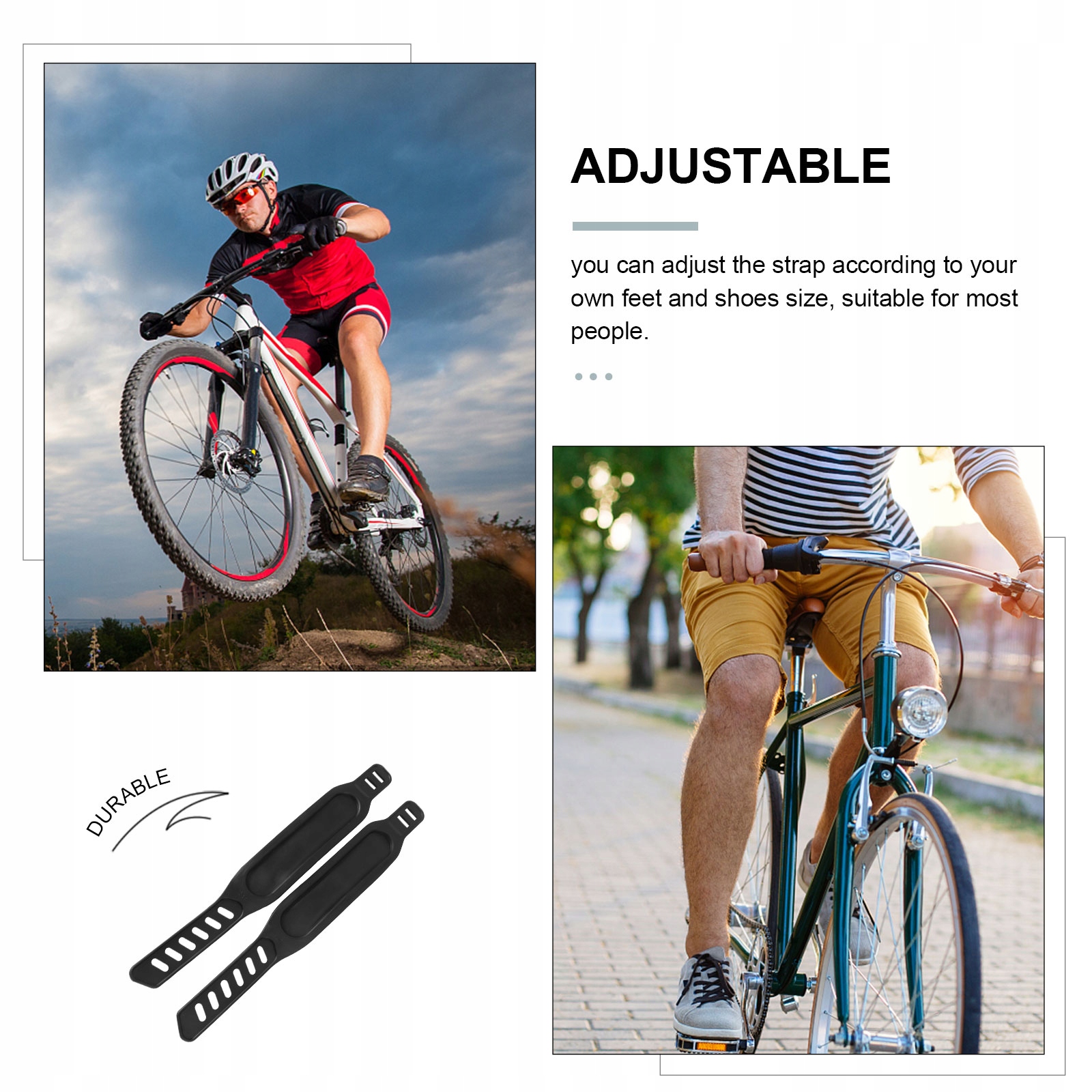 ZACISKI NA NOSKI PASKI PASEK DO PEDAŁÓW DYNAMICZNEGO PASEK PASKI NA PEDAŁ 4 SZT. Rodzaj przedłużka