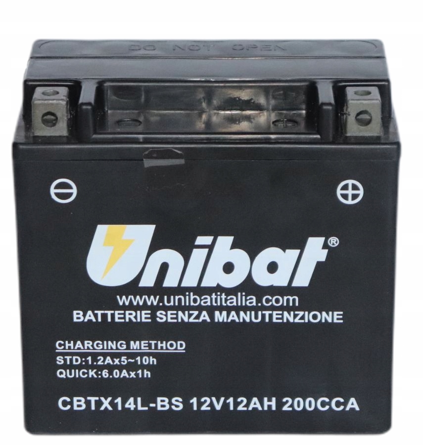 Batéria Unibat CBTX14L-BS 12Ah 200A P+