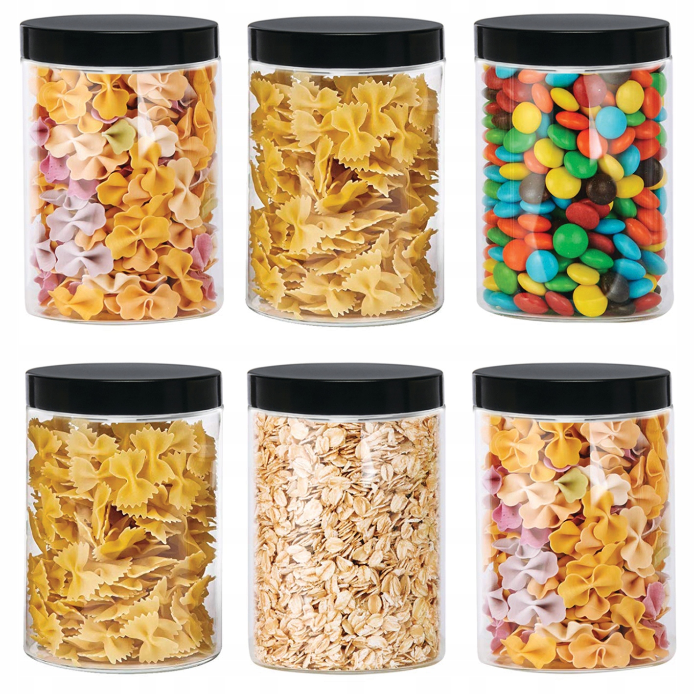 

6x Słoiki słoiczki pojemniki 1000ml 1l Zestaw