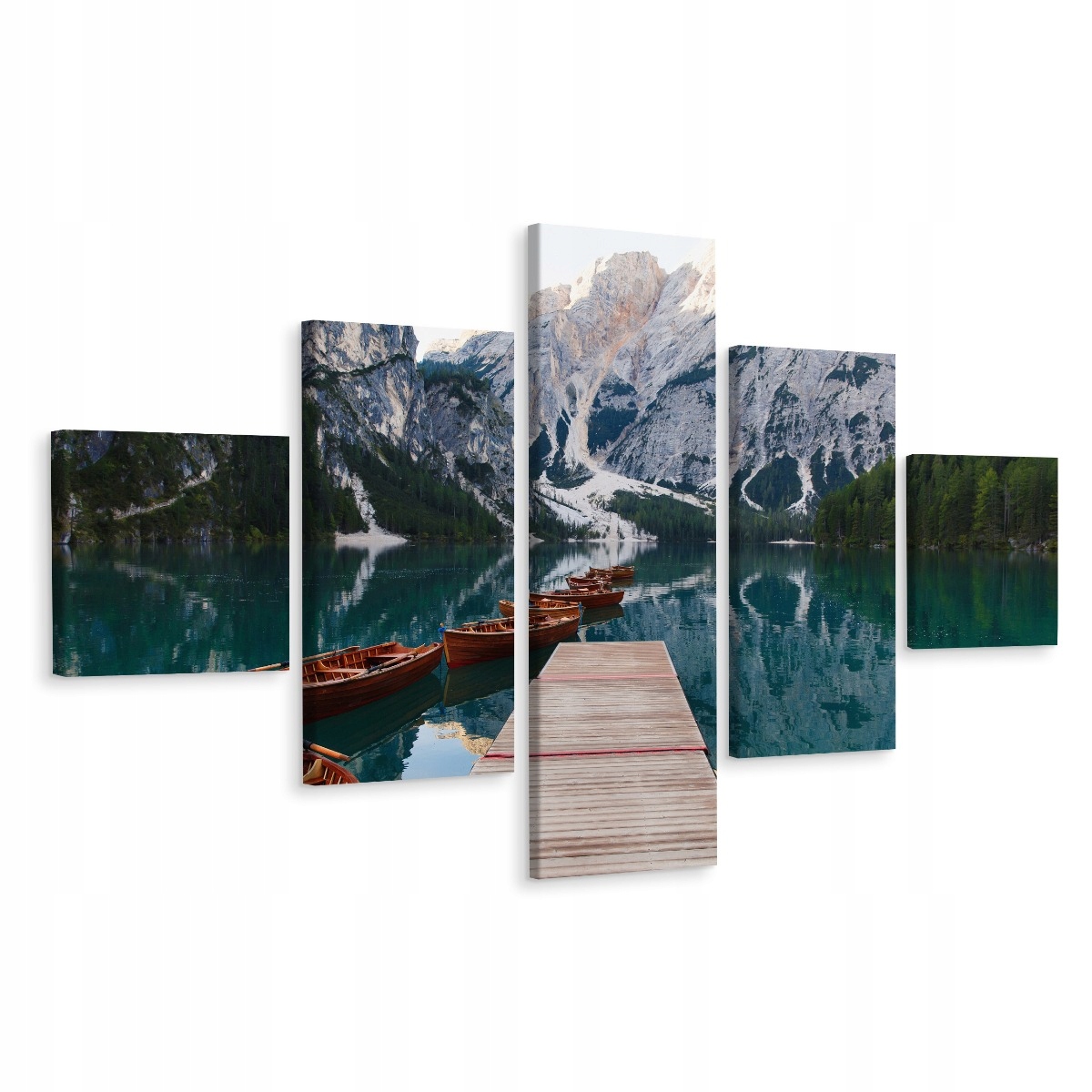 Obraz 5 Částečný Jezero Lodě Hory 3D 250x150