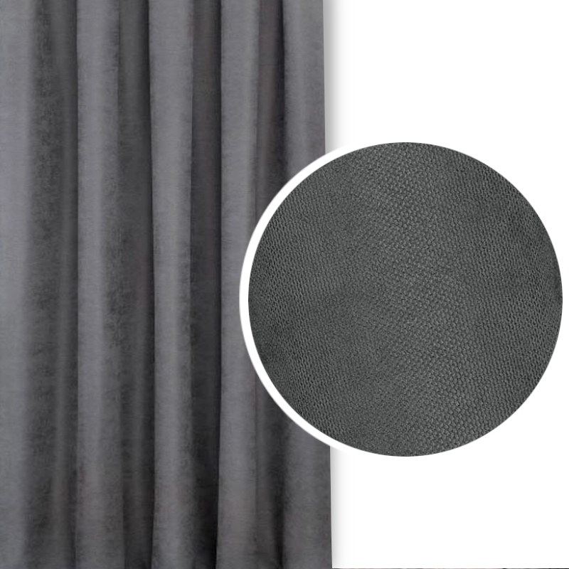 ZASŁONY EFE 200x265 ANTRACYT TAŚMA Na Wymiar