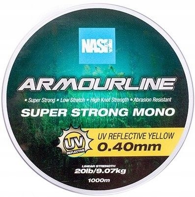 Żyłka Nash Armouline Mono Uv Yellow 0,40mm 1000m