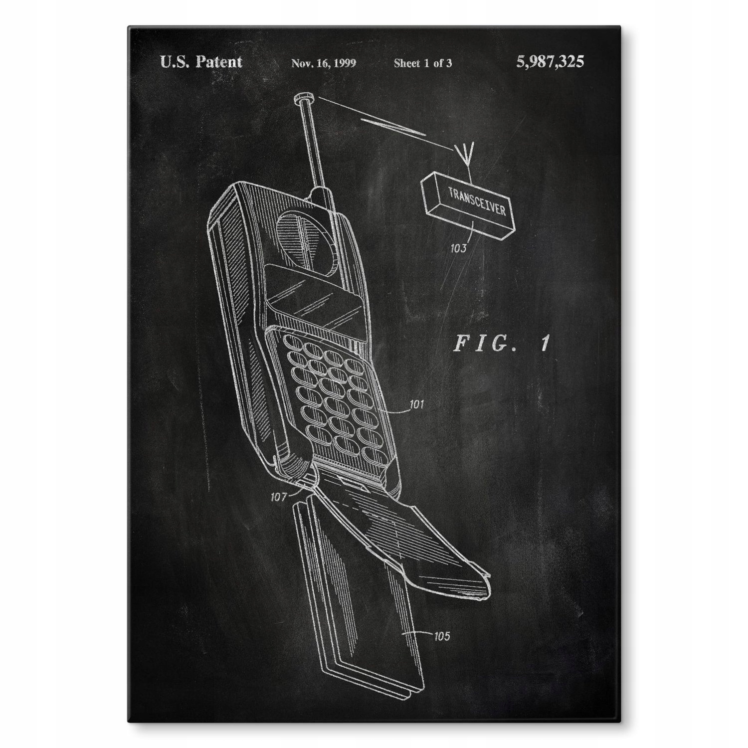 Kovový plakát Mobilní telefon L