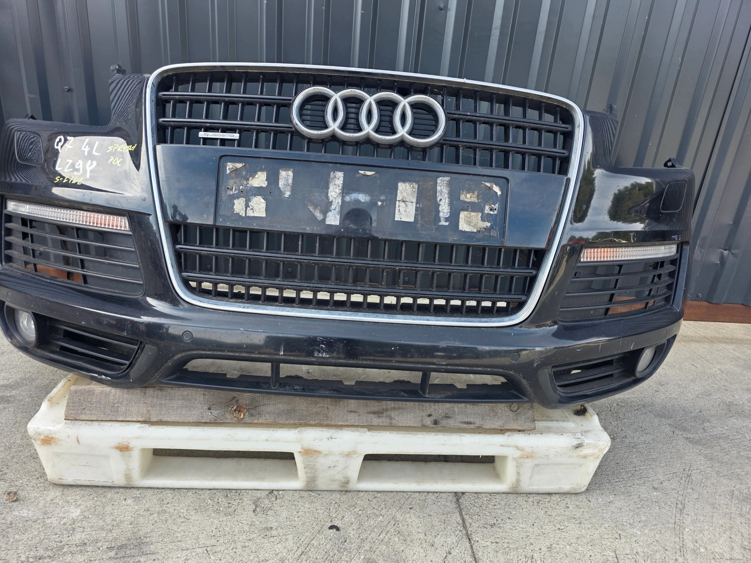 bumper front AUDI Q7 4L S LINE washers PDC complete original LZ9Y !!!