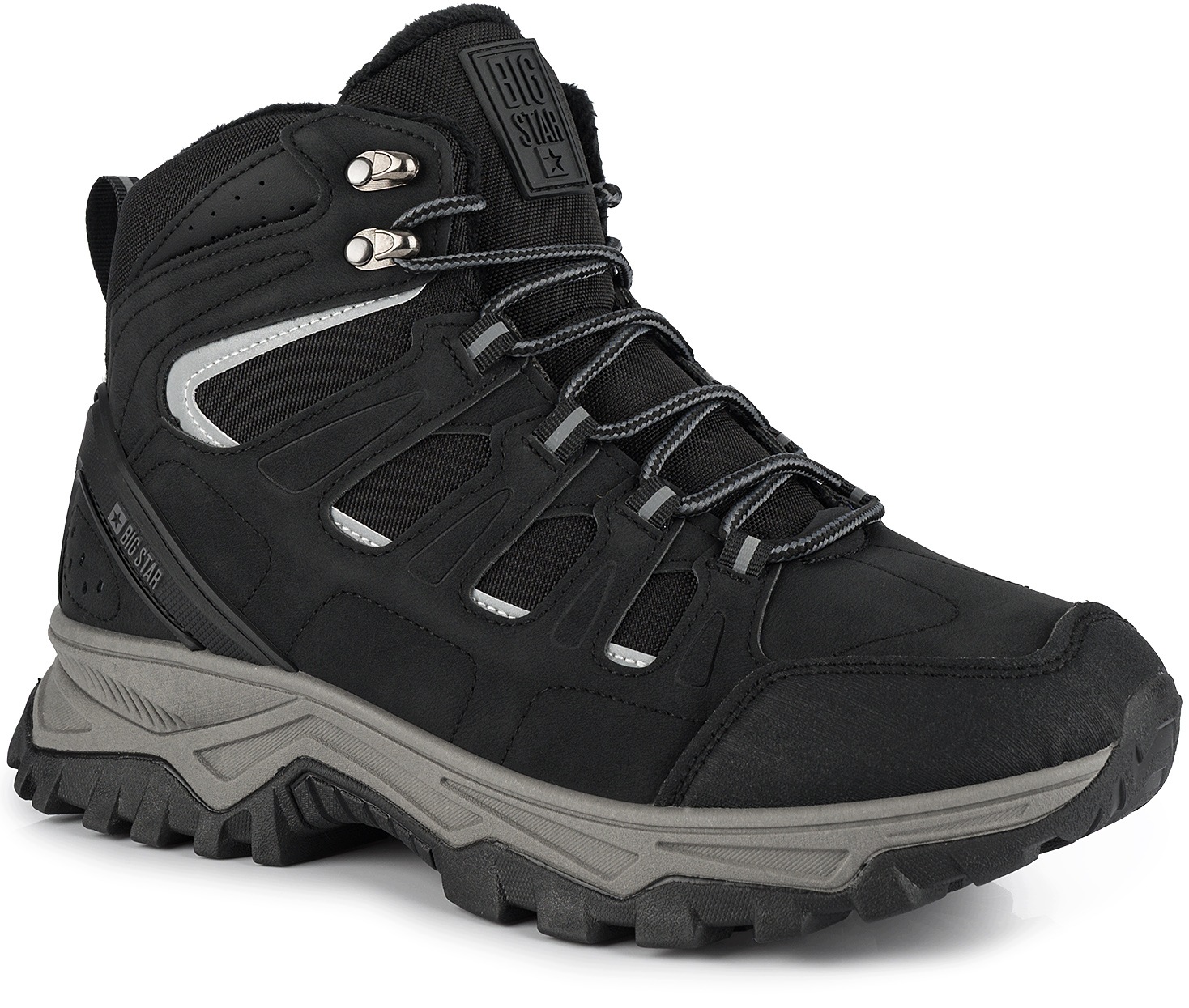 Męskie buty trapery Big Star trzewiki zimowe trekkingowe czarne r. 44