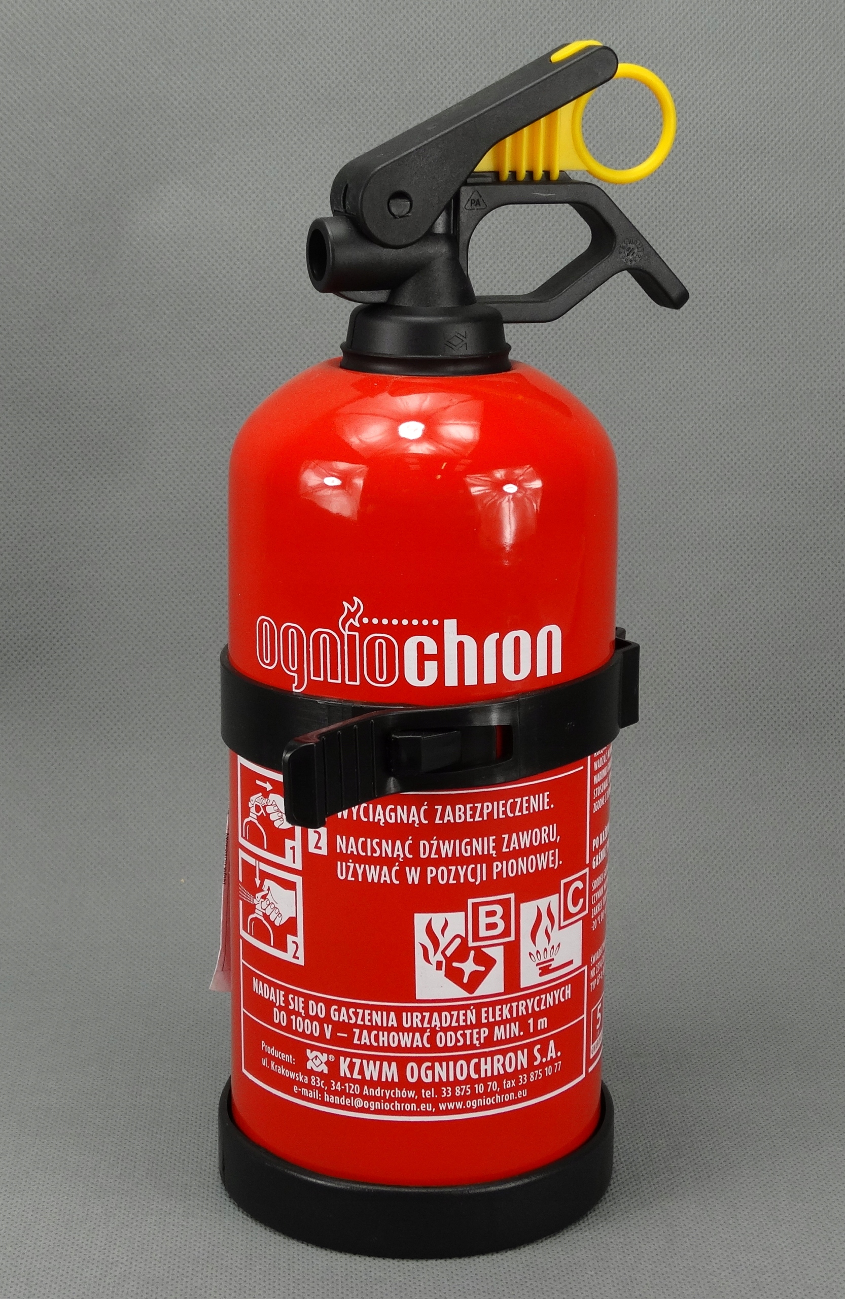 GAŚNICA 1KG PROSZKOWA GP-1Z BC Z WIESZAKIEM Producent Ogniochron