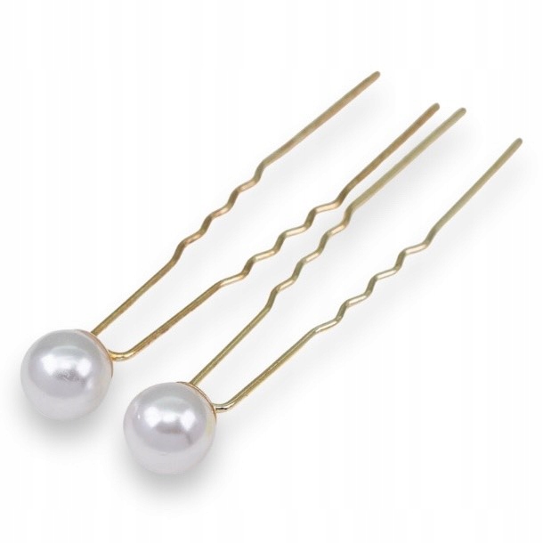 SZPILKI DO KOKA KOKÓWKI ZŁOTE WESELE ŚLUB PERŁY 10 SZTUK