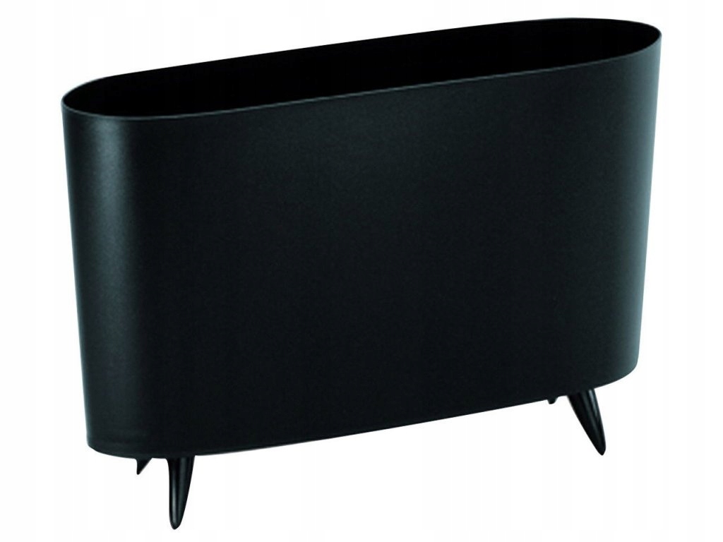 Koš na noviny Milano, barva černá, Koziol