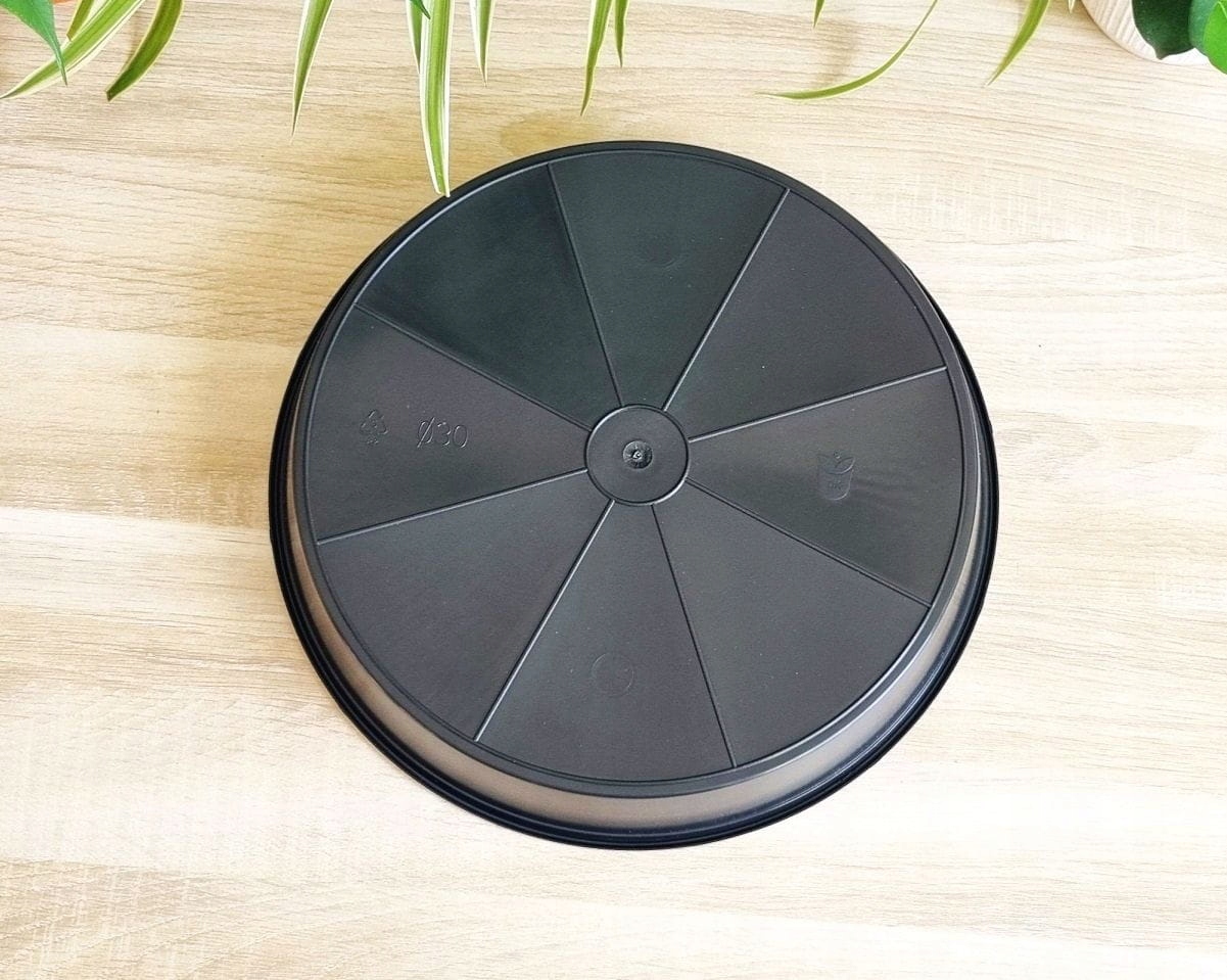 PODSTAWKA PLASTIKOWA do doniczek CZARNA 30cm Wysokość produktu 5 cm