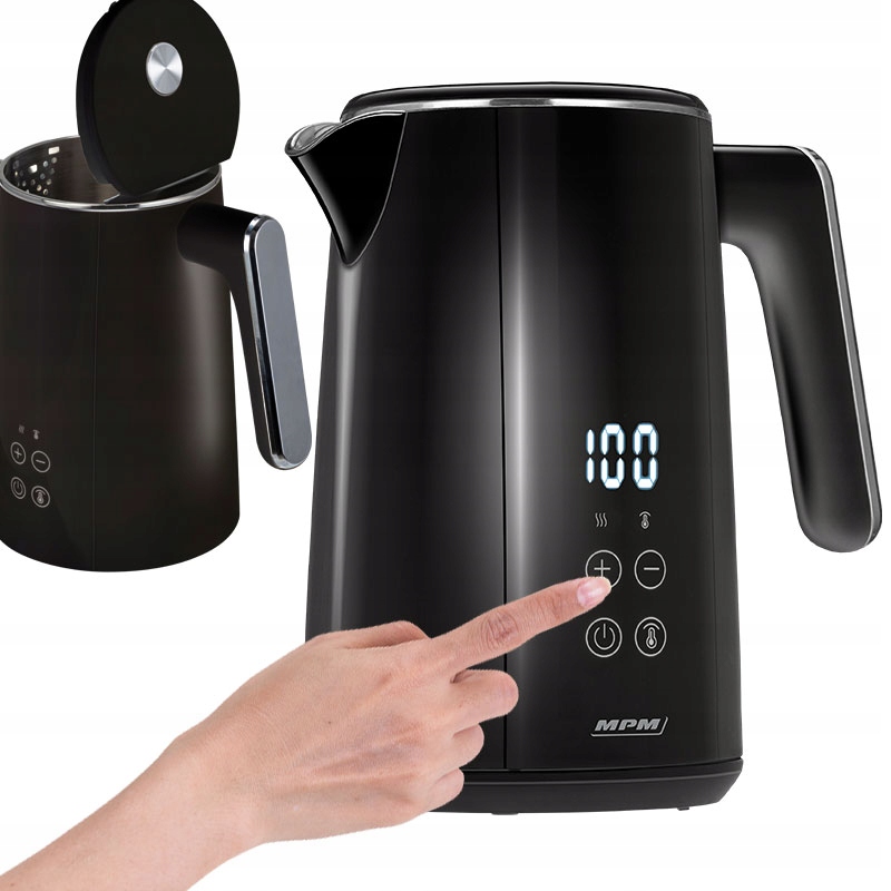 Elektrická konvice s regulací teploty a displejem Mpm MCZ-120/C černá