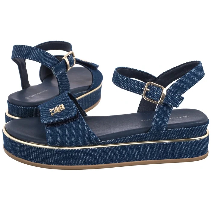 Sandály na platformě Tommy Hilfiger Blue T3A2-33788 Tmavě modré