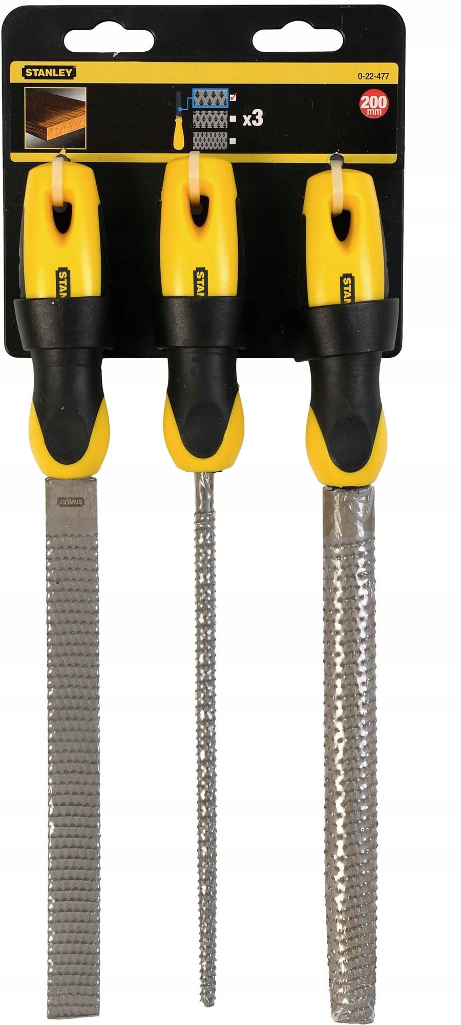 STANLEY ZESTAW TARNIKÓW 200MM 3 SZT STAL WĘGLOWA