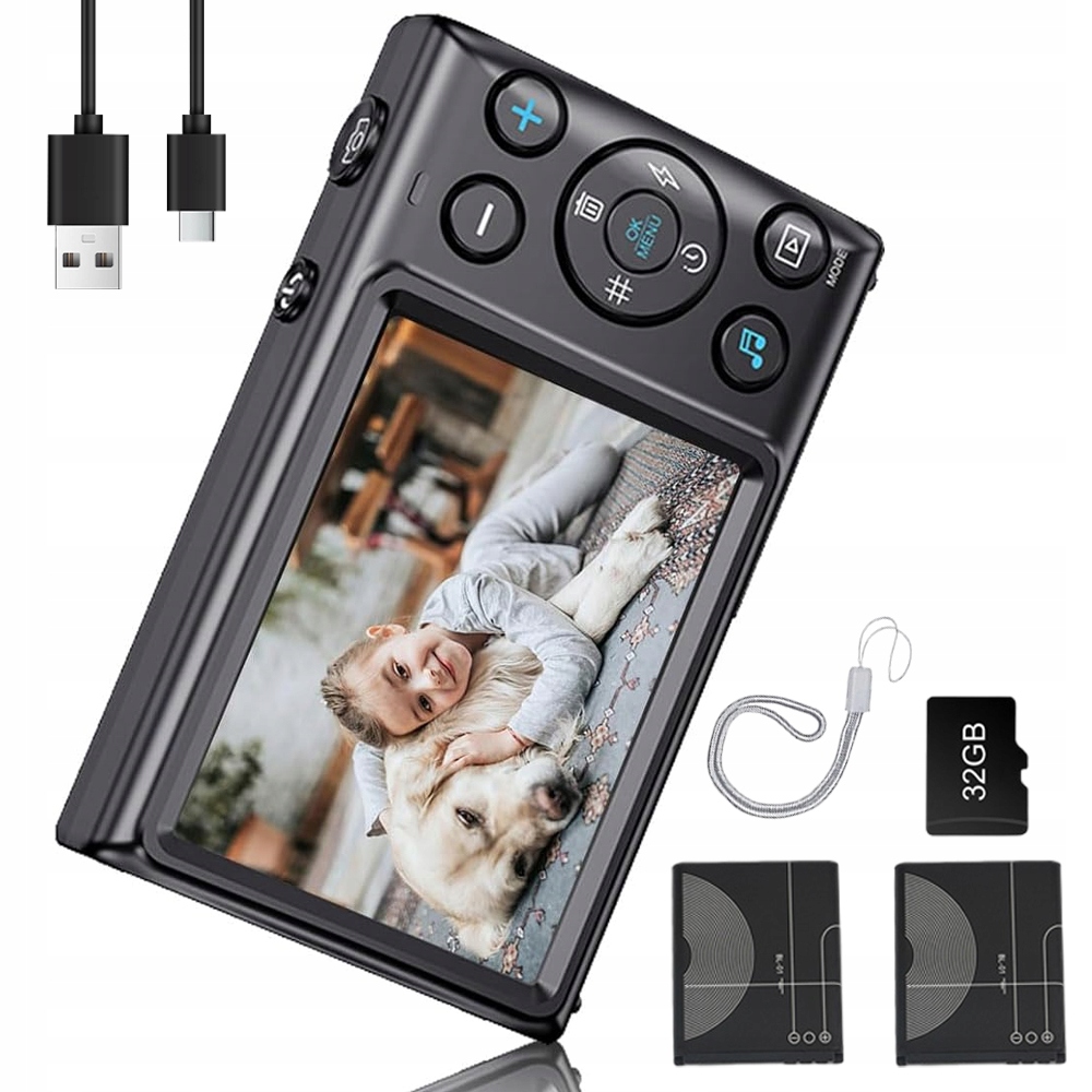 Digitální fotoaparát Fotografie 64MP Videa 4K 18x Zoom S Funkcí Nahrávání