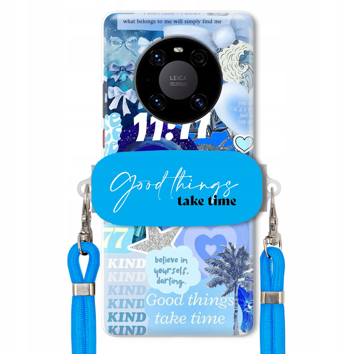Puzdro pre Huawei Mate 40 Pro Plus Držiak na vodítko Crossbody Good Things Sea