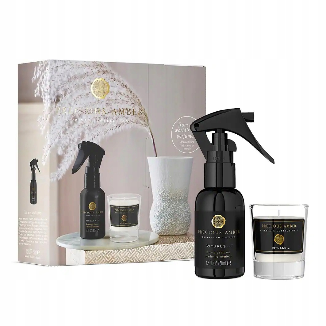 LUKSUSOWY ZESTAW RITUALS PRECIOUS AMBER PERFUMY DO DOMU + ŚWIECA ZAPACHOWA
