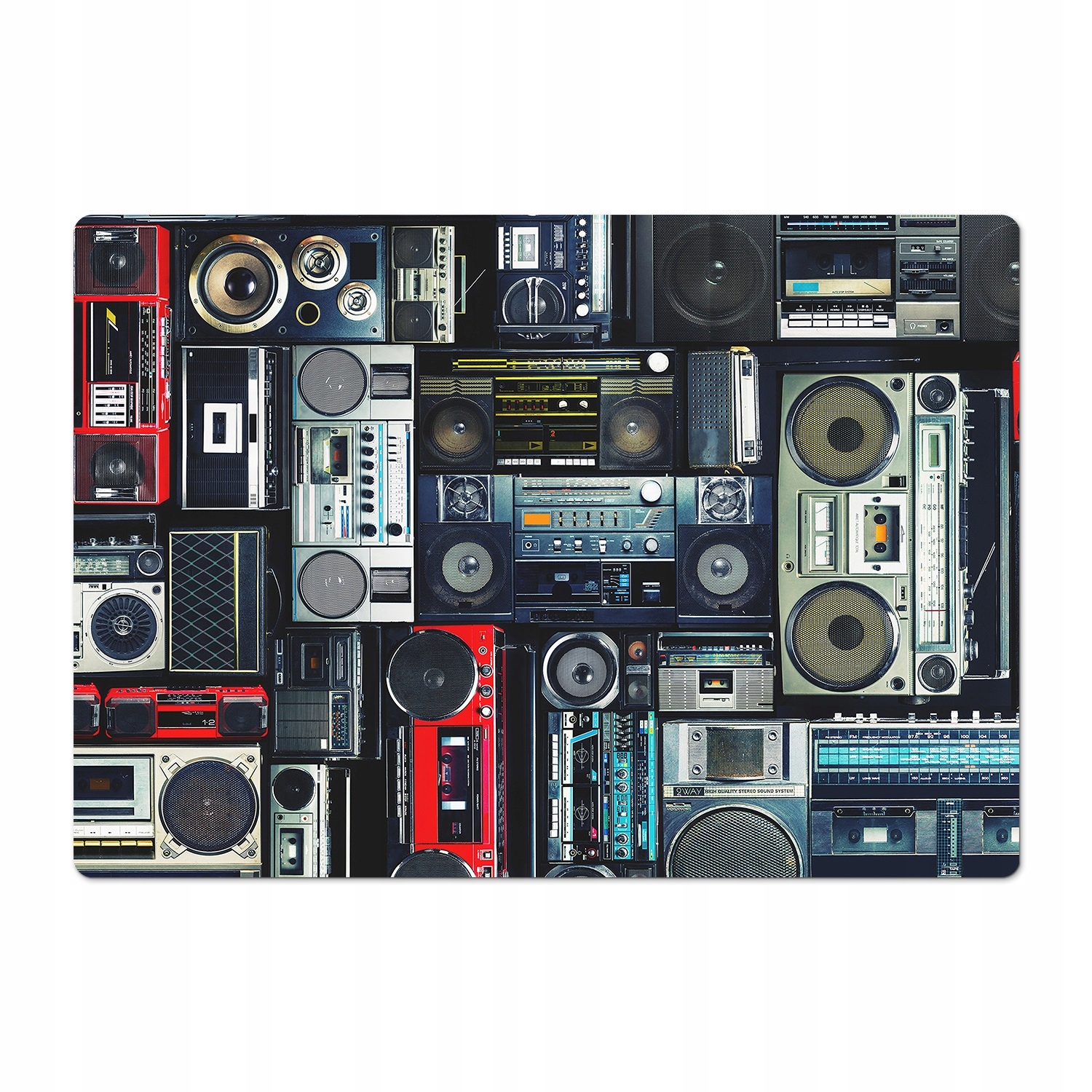 

Nadruk mata ochronna na podłogę Retro radio muzyka
