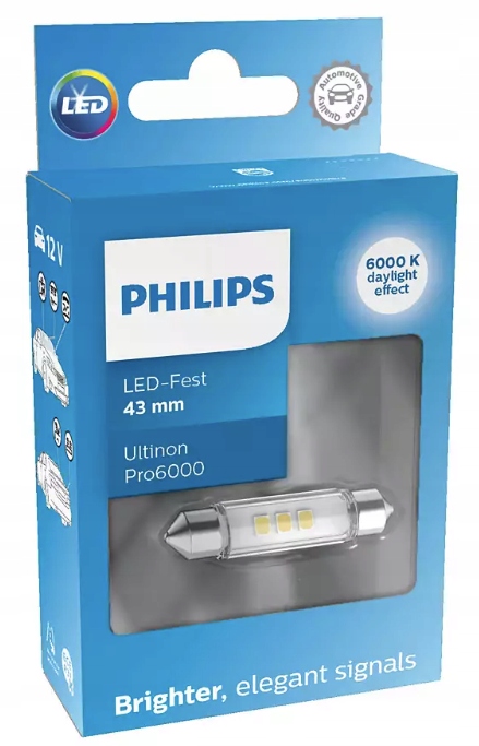 

Philips Led Festoon 43mm 6000K Ultinon Pro6000 Si
