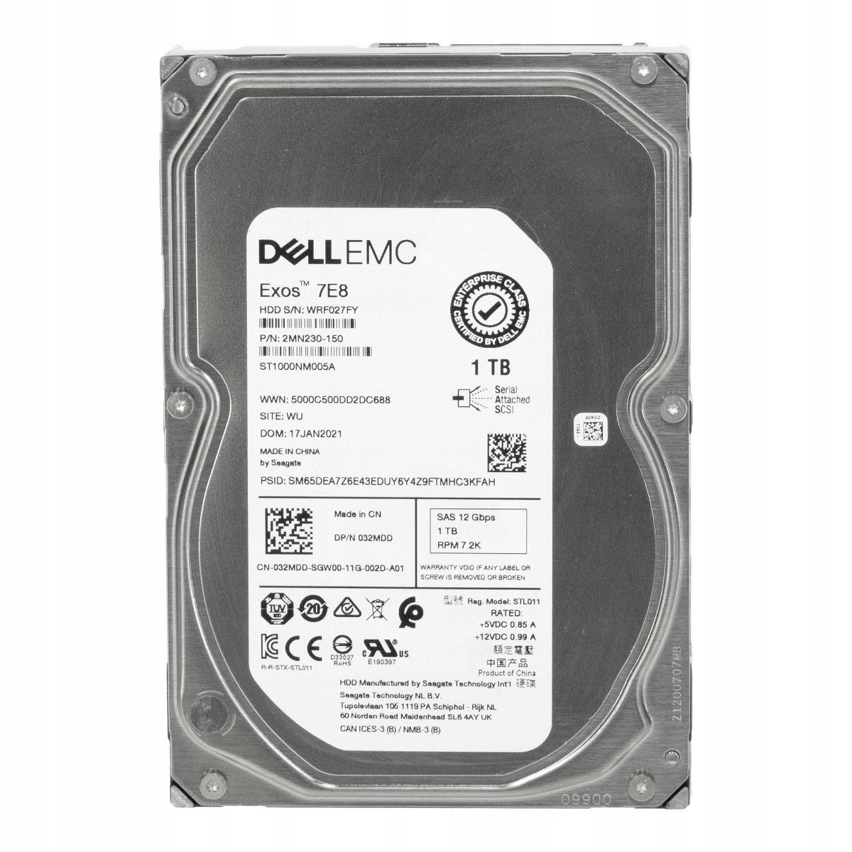 Dell 032MDD 1TB 7.2K 128MB SAS-3 3.5'' ST1000NM005A