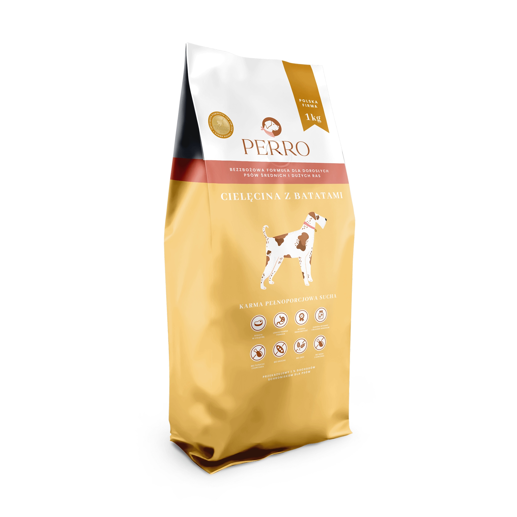 Perro Cielęcina z Batatami 12kg Karma Bezzbożowa dla Psa Średnie Duże Rasy