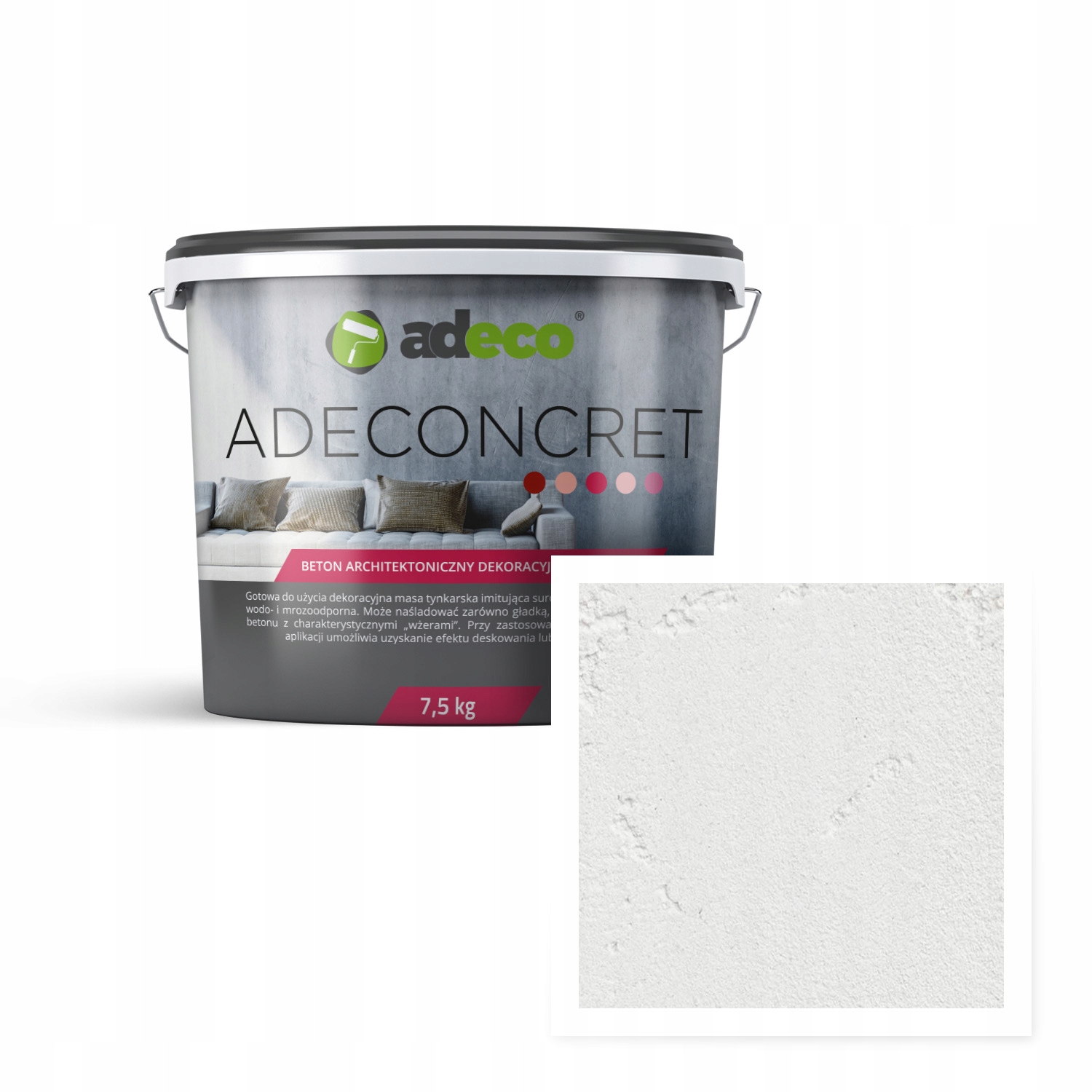 Architektonický beton bílý White na zeď 7,5 kg