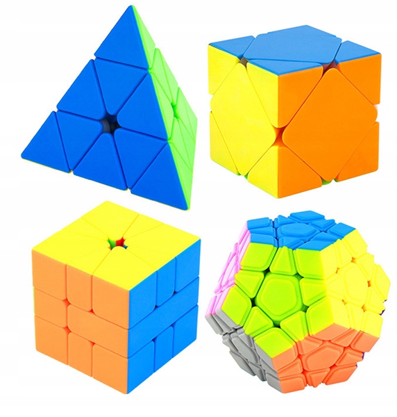 ZESTAW 4 KOSTKI LOGICZNE MOYU MEILONG MEGAMINX 4W1 Płeć chłopcy dziewczynki
