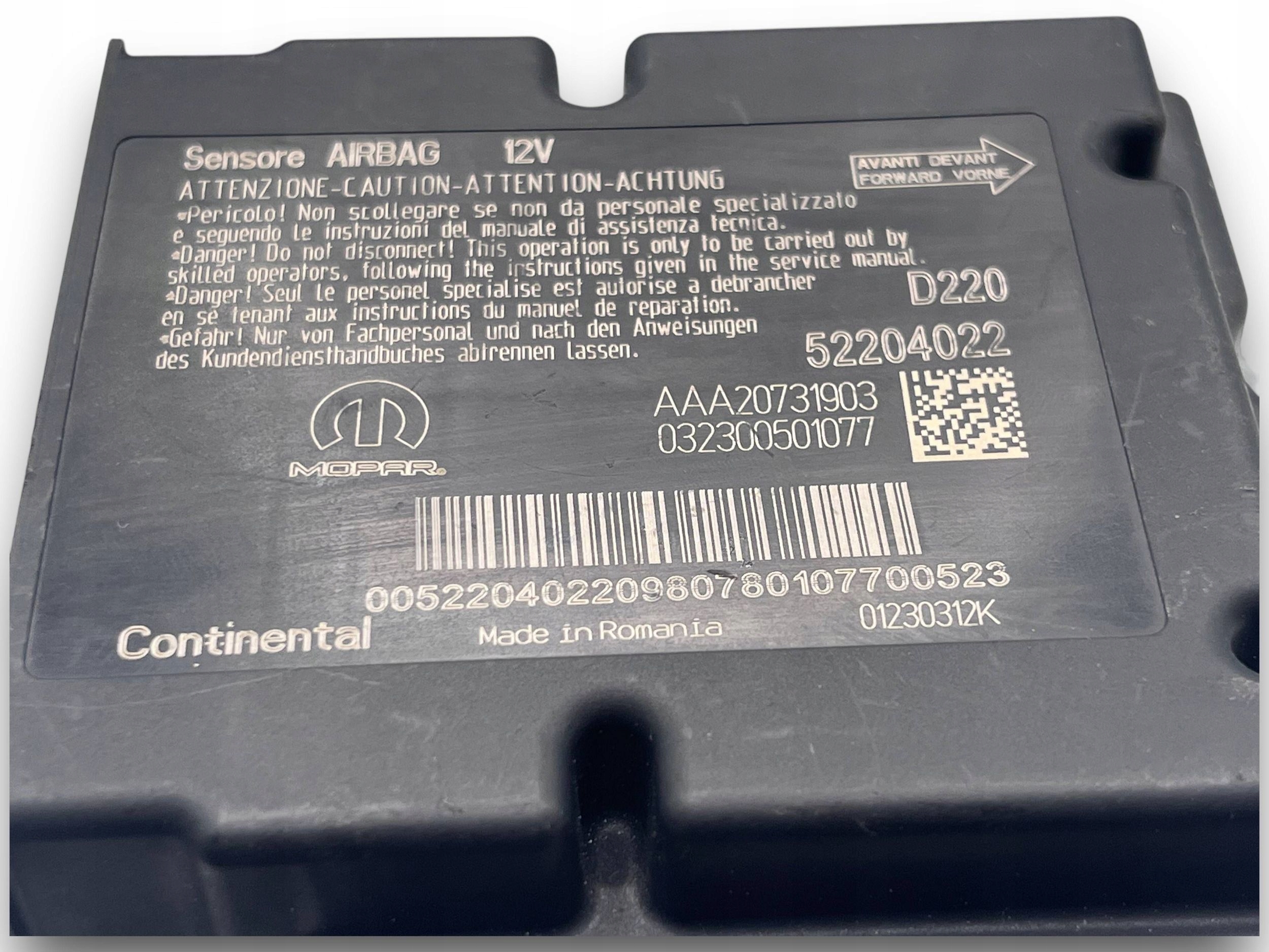 FIAT 500E control unit module airbag 52204022 @M