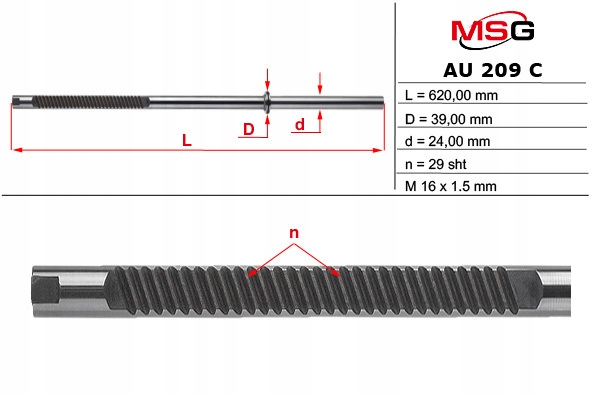 Ozubená lišta převodovky řízení Vw Golf IV -03, Audi A3, Octavia -10
