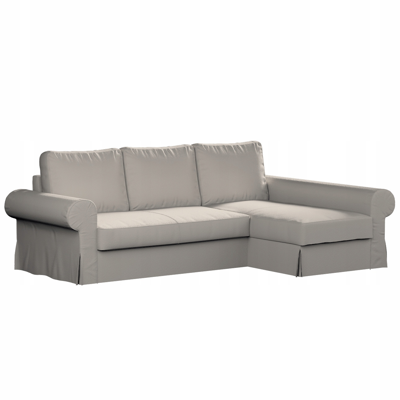 Potah na rozkládací pohovku Backabro s lehátkem Ikea světle béžový