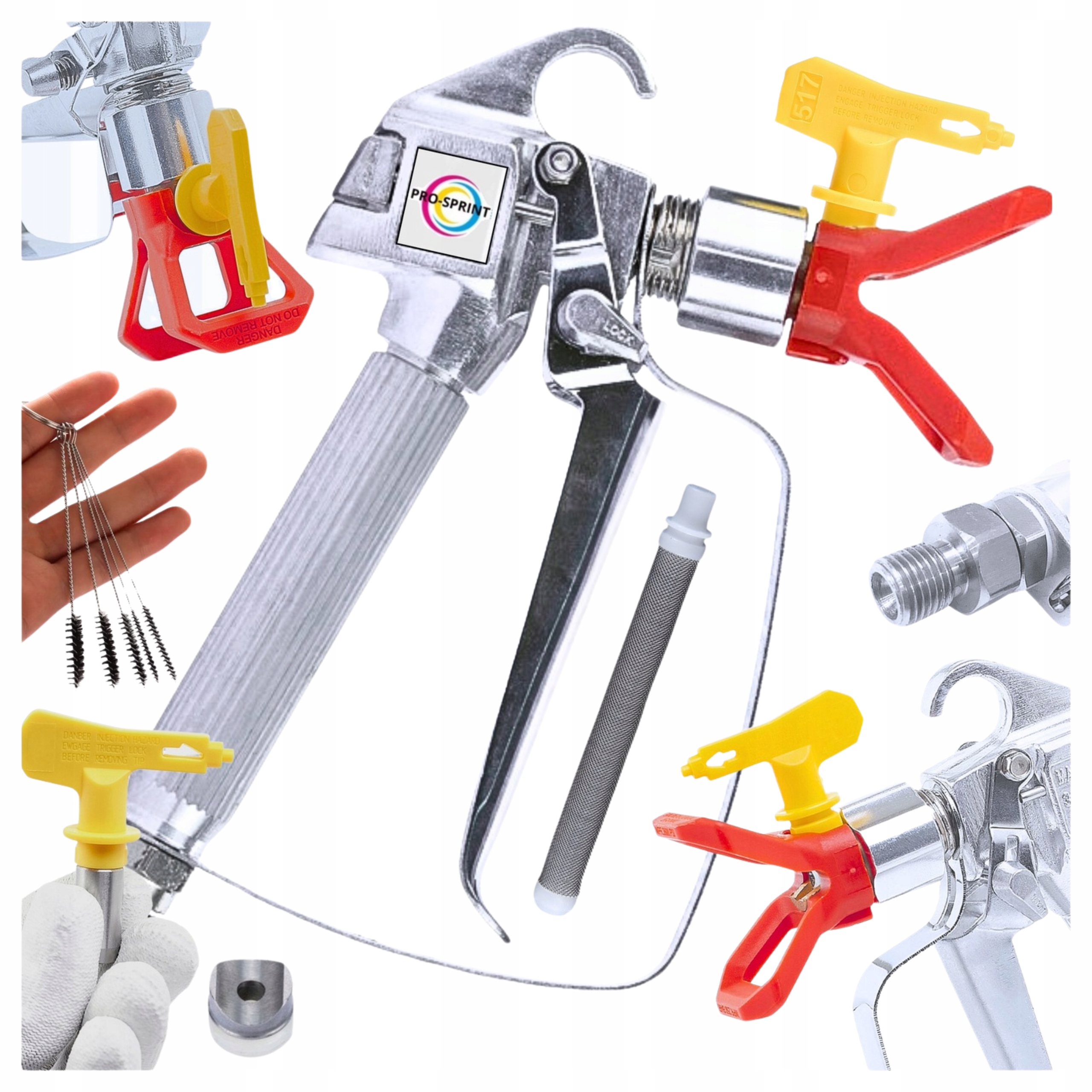 ZESTAW PISTOLET MALARSKI + DYSZA PRO 517 + GRATISY RAC V FILTRY USZCZELKI