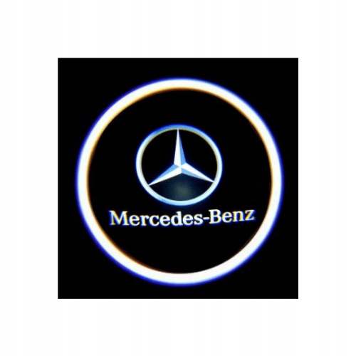 MERCEDES 2w1 LED LOGO POWITALNE MODELI DO WSZTKICH MODELI + GRATIS BATERIE Kolor czarny