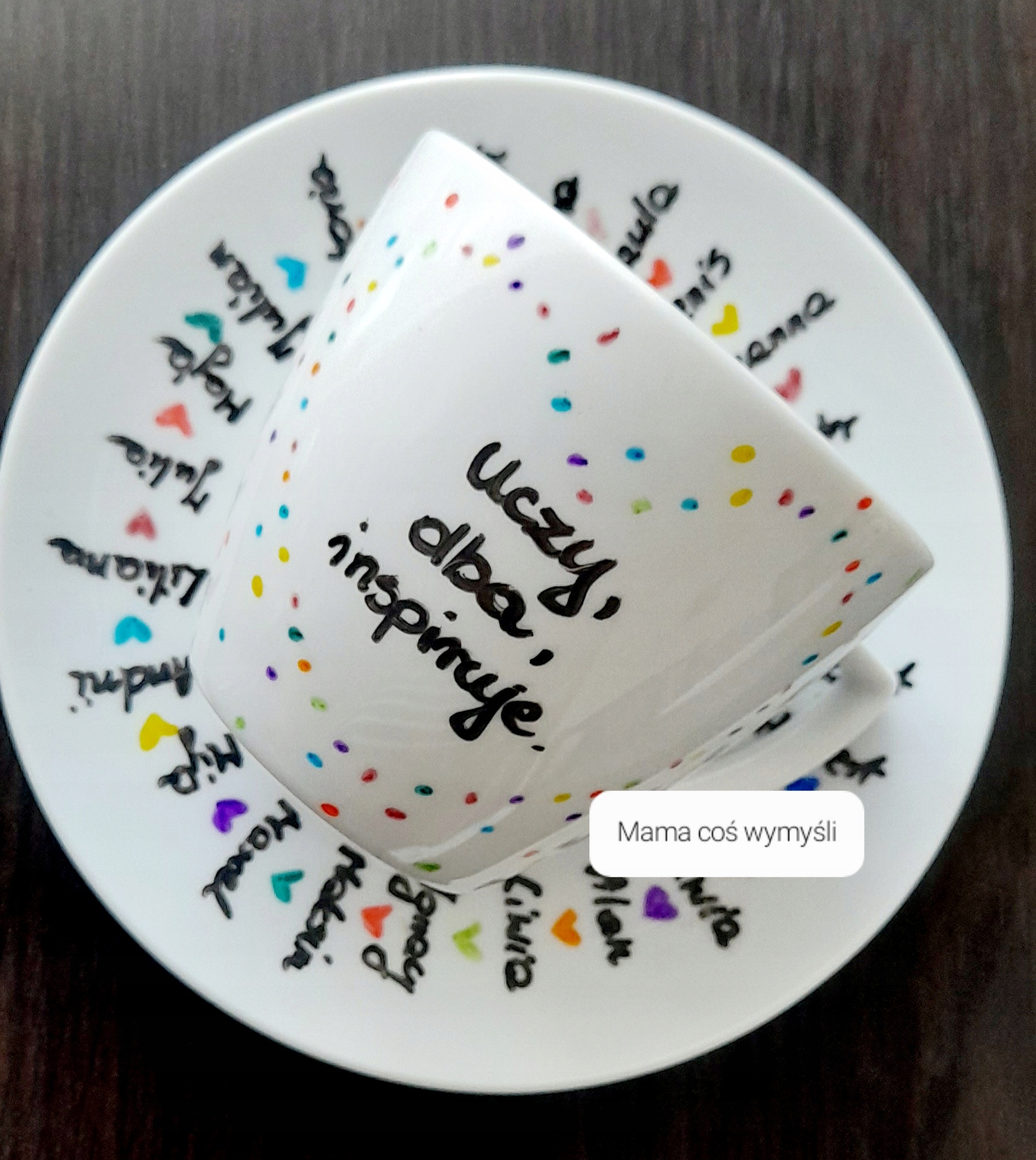 Šálek ručně malovaný dárek důchod rozloučení pro učitele