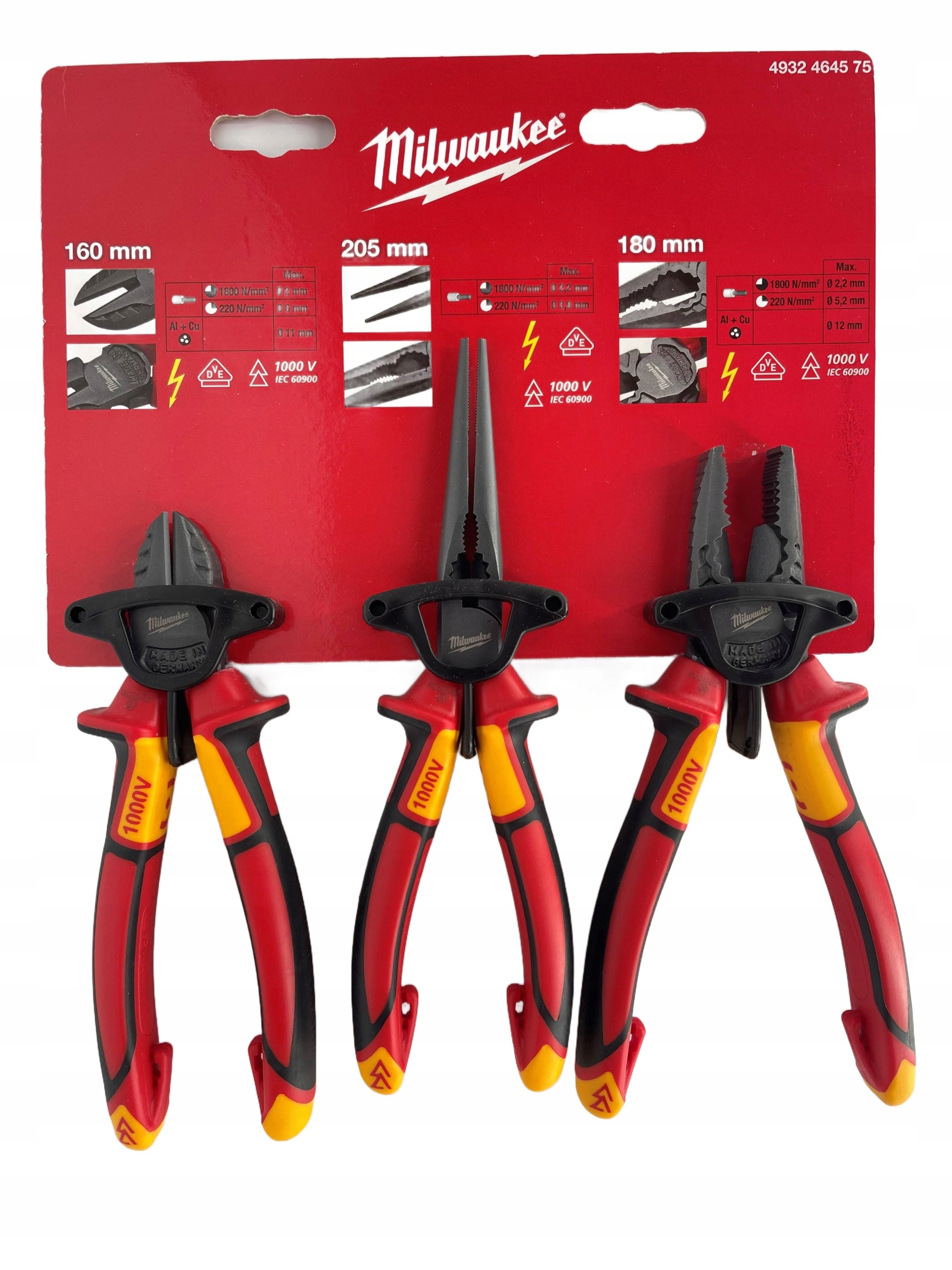 Sada klieští Vde 3 ks Milwaukee 4932464575