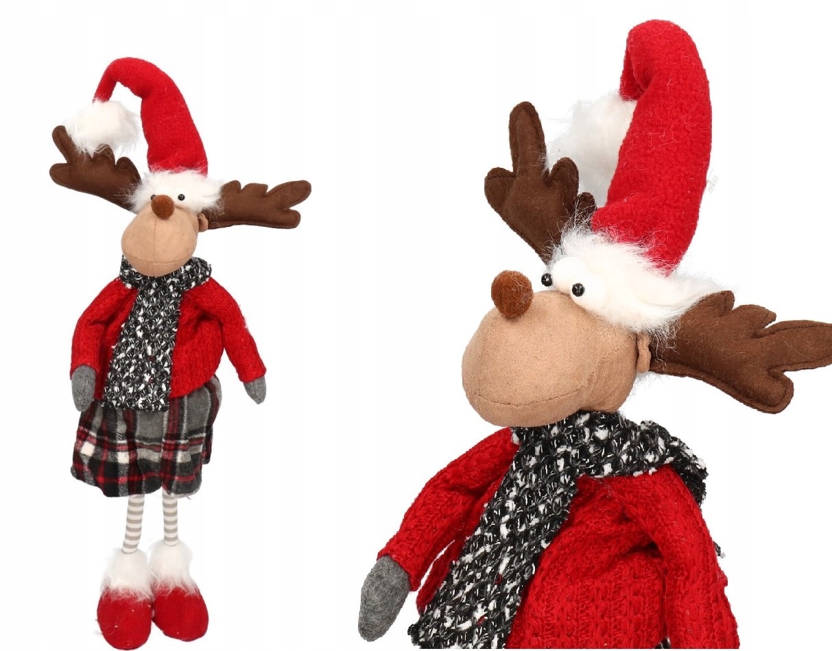 

Renifer Świąteczny Łoś Stojący Dekoracja 67CM