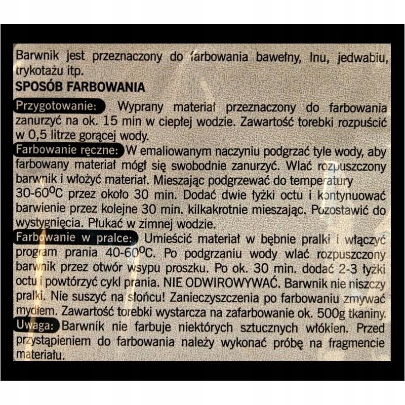 barwnik do tkanin bez gotowania ARGUS czerwony 15 g — 5