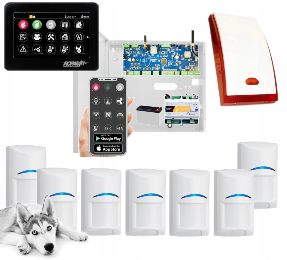 System Alarmowy Ropam Neo 7x Bosch Pet Wifi App