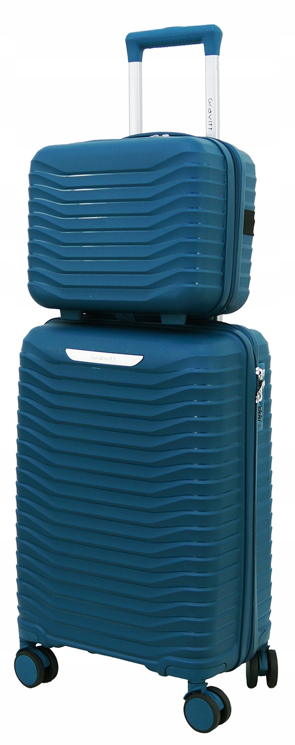 Zestaw Walizek 2w1 Walizka Podróżna Kuferek Gravitt Polipropylen 012